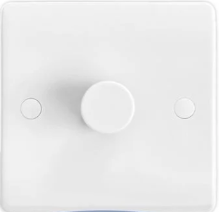 1 Gang 2 Way Dimmer Switch - Round Corner