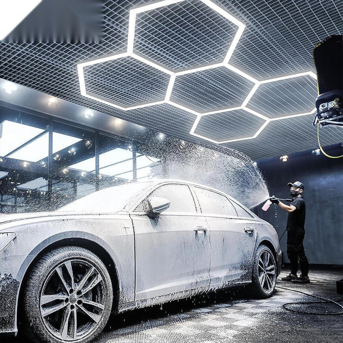 160W Hexagon Designer LED Light, Switchable CCT, 5 Panel