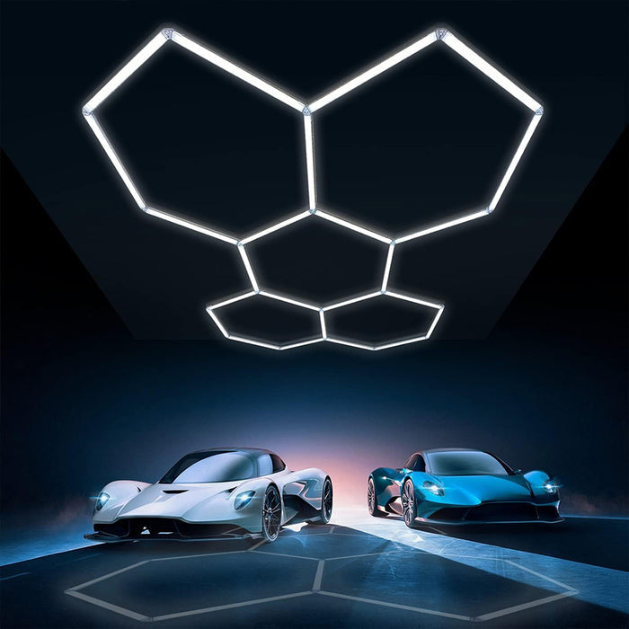 160W Hexagon Designer LED Light, Switchable CCT, 5 Panel
