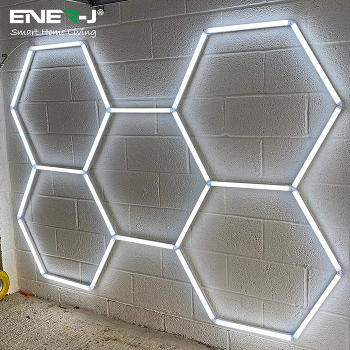 160W Hexagon Designer LED Light, Switchable CCT, 5 Panel