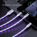 3-in-1 LED Charging Cable – USB-C, Micro USB & Lightning
