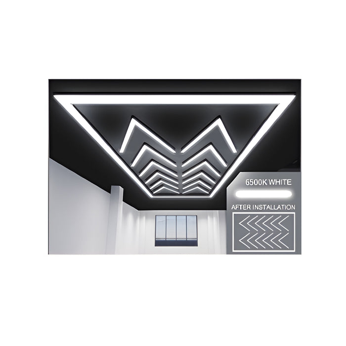 396W Designer Ceiling Light, Arrow Border, Cool White