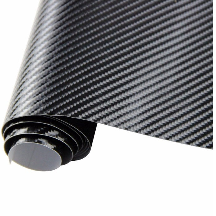 5D Carbon Fiber Vinyl Wrap - Glossy Black Car Styling Film