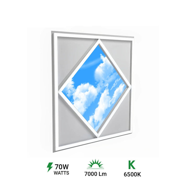 60x60cm Diamond Sky & Cloud LED Ceiling Panel, 70W, 7000LM, 6000K