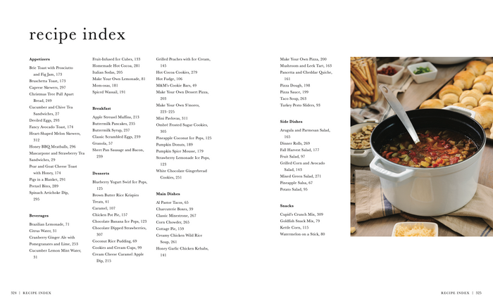 Hosting timeline and checklist page from A Guide to Hosting Cookbook