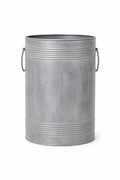 Aged Zinc Barrel Planter