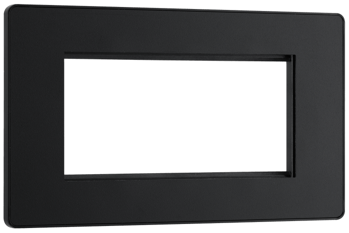 BG Evolve Matt Black 4 module - rectangular - PCDMBEMR4B-01