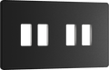 BG Evolve Matt Black 4 module front plate - MPCDMB4B-01