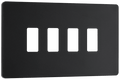 BG Evolve Matt Black 4 module, rectangular - RPCDMB4B-01