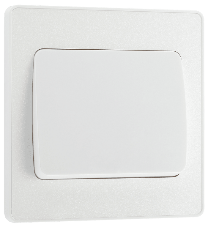 BG Evolve Pearlescent White 1G 2-Way Switch, wide rocker - PCDCL12WW-01