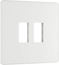 BG Evolve Pearlescent White 2 module plate - MPCDCL2W-01