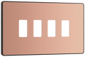 BG Evolve Polished Copper 4 module rectangular - RPCDCP4B-01