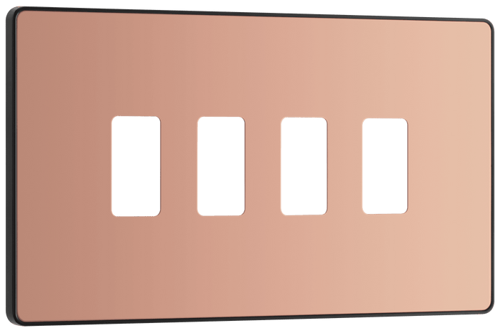 BG Evolve Polished Copper 4 module rectangular - RPCDCP4B-01