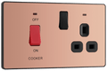 BG Evolve Polished Copper 45A DP w/ Switched Socket & Indicator - PCDCP70B-01