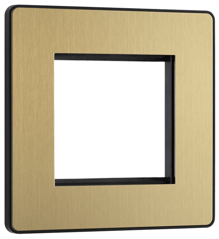 BG Evolve Satin Brass 2 module - square - PCDSBEMS2B-01