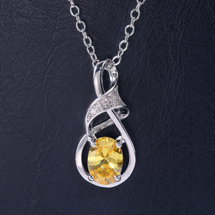 blue gem pendant Necklace