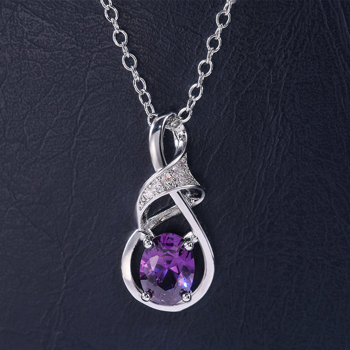 blue gem pendant Necklace