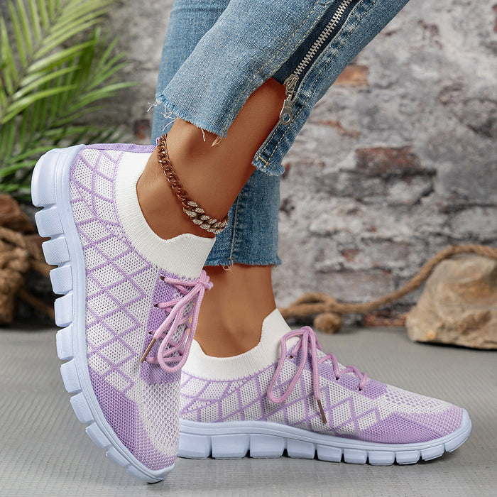 Breathable Mesh Sneakers – Women's Lightweight Casual Walking Shoes