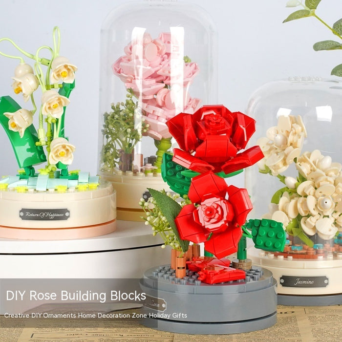 Children Assembling Building Blocks Music Box Toy