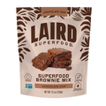 the front of the back of Laird Superfood Chocolate Chip Brownie Mix packaging