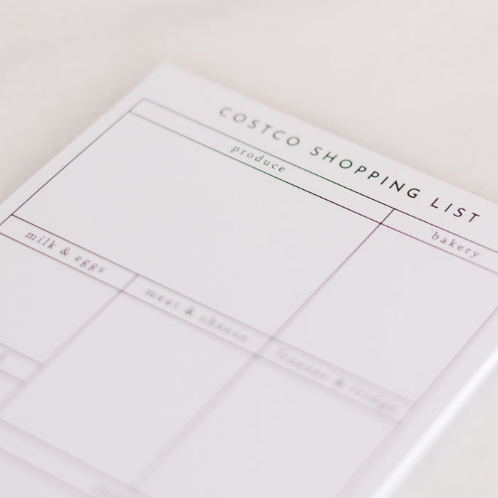 Costco Shopping List Notepad