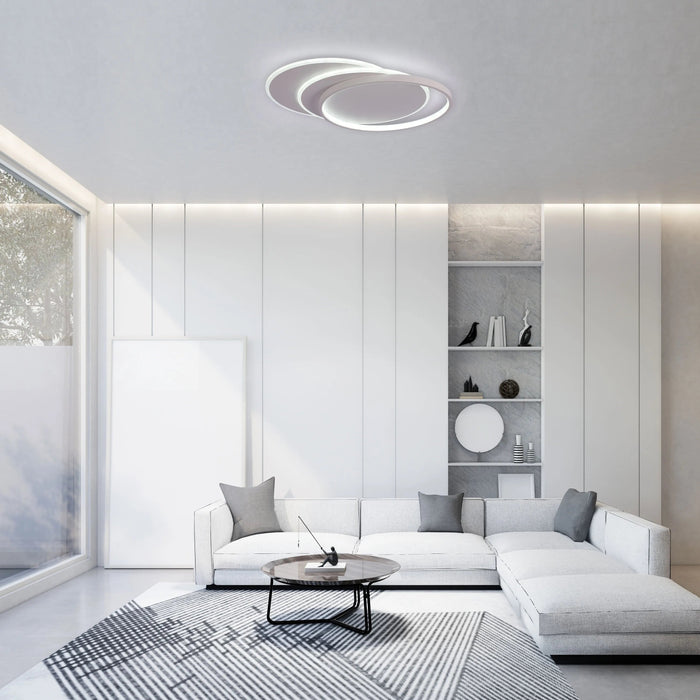 Dimmable CCT Tunable Overlapping Tray LED Ceiling Light