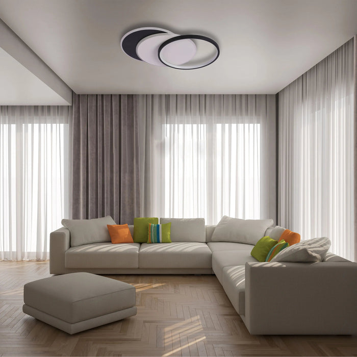 Dimmable CCT Tunable Overlapping Tray LED Ceiling Light