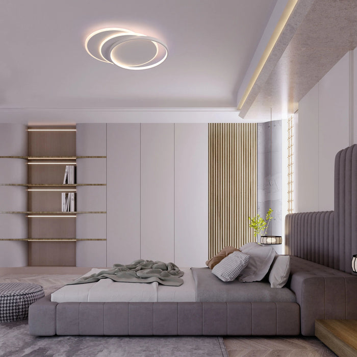 Dimmable CCT Tunable Overlapping Tray LED Ceiling Light
