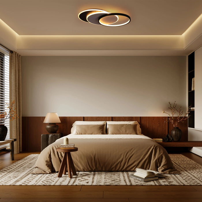 Dimmable CCT Tunable Overlapping Tray LED Ceiling Light