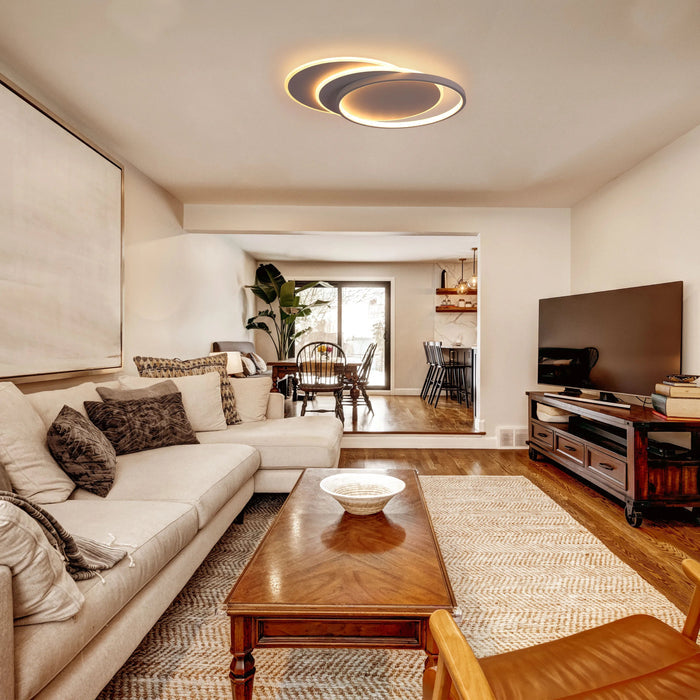Dimmable CCT Tunable Overlapping Tray LED Ceiling Light