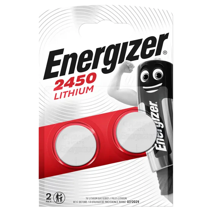 Energizer CR2450 Lithium Coin Cell Batteries | 2 Pack