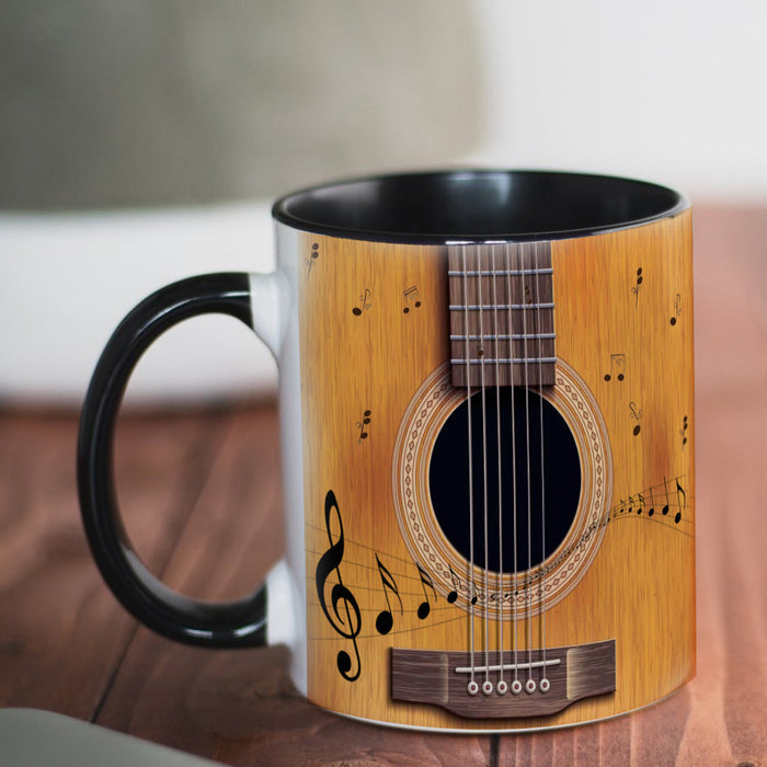 Guitar Pattern Ceramic Mug Conservatory.