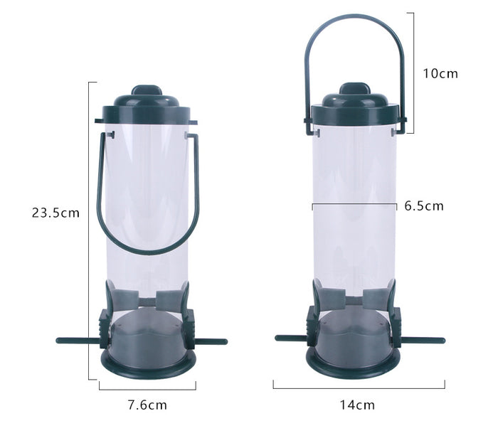 Hanging Plastic Bird Feeder Station – Outdoor Garden Tree Food Dispenser