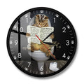 “Hilarious Cat on Toilet Clock – Perfect Gift for Cat Lovers”
