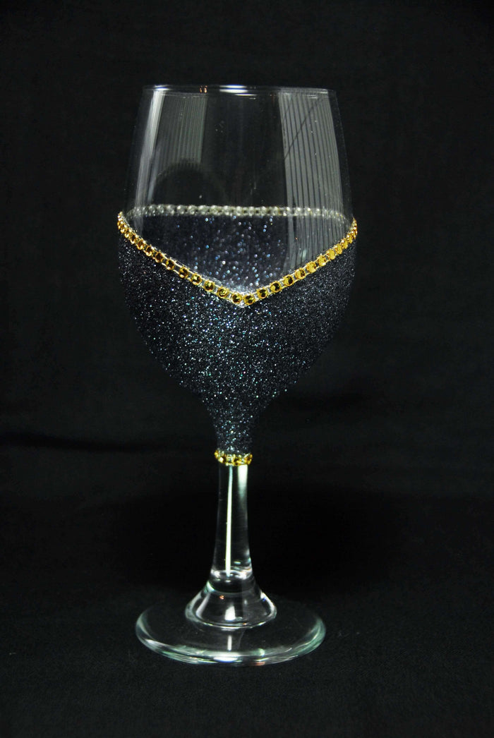 I Do Tricks For Treats (Dog) Bling Stem or Stemless Wine Glasses-Choose your color - Winey Bitches - Wine- Women- K9's