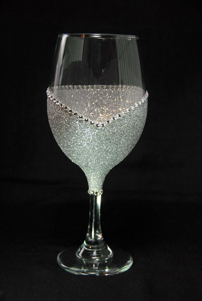 I Do Tricks For Treats (Dog) Bling Stem or Stemless Wine Glasses-Choose your color - Winey Bitches - Wine- Women- K9's