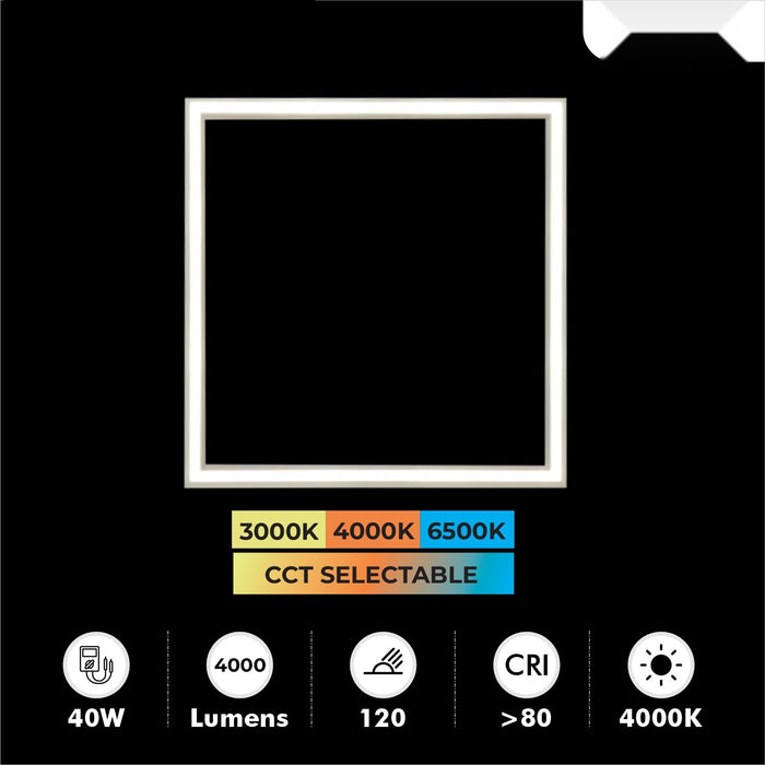LED Borderline Panel 40W CCT Selectable 60x60cms
