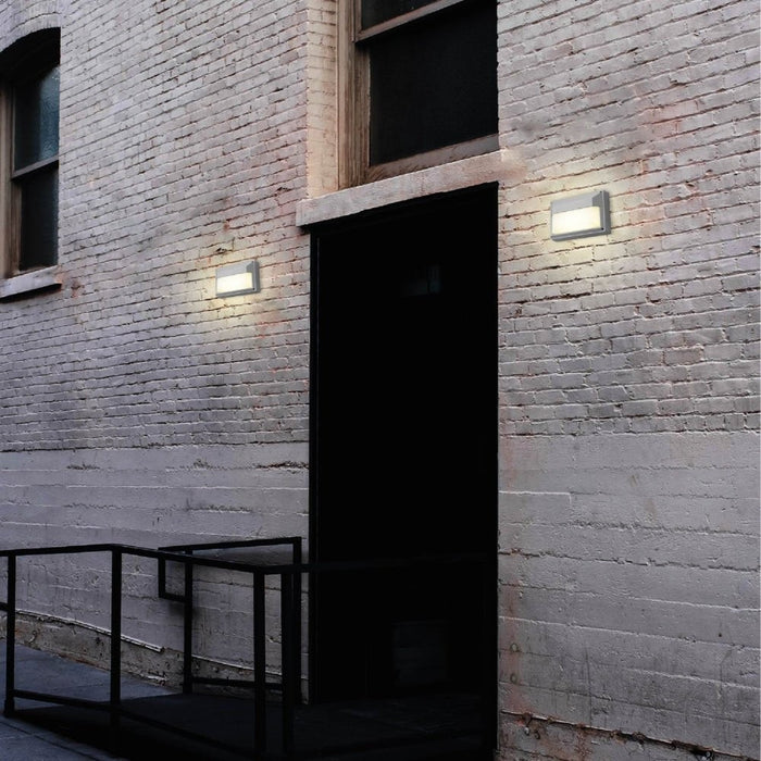 LED Diecast Wall Lamp, Rectangle Half, 20W 4000K, IP54, Grey
