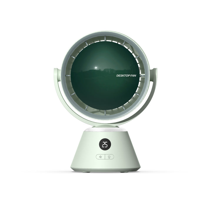 Sheila Merchandise mini turbine fan for office desk with digital display and modern design