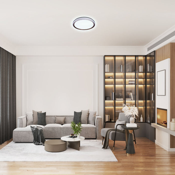 Modern Flush Mount Ceiling Light with Triple Light Diffusion