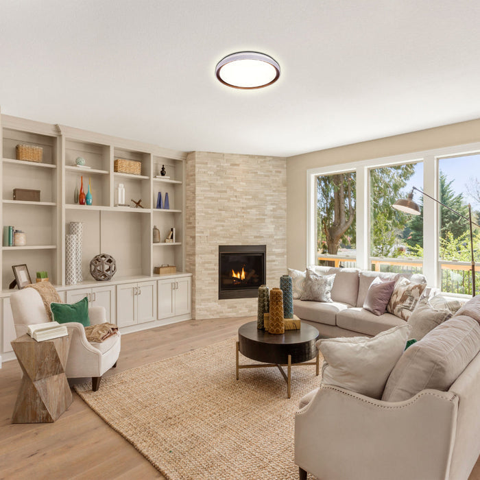 Modern Flush Mount Ceiling Light with Triple Light Diffusion