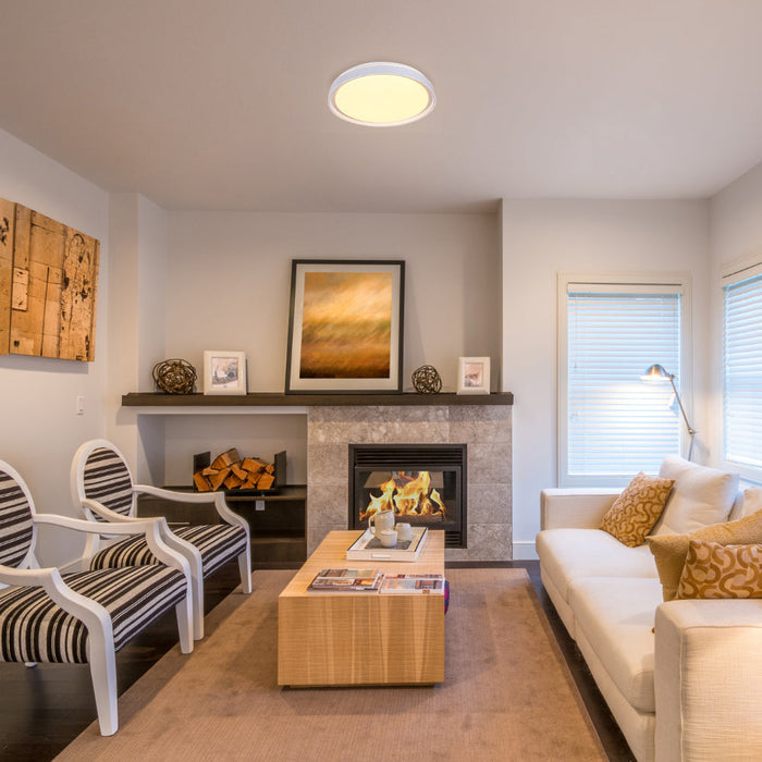 Modern Flush Mount Ceiling Light with Triple Light Diffusion