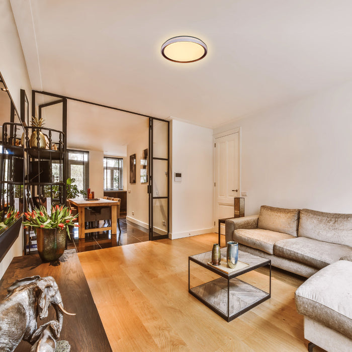Modern Flush Mount Ceiling Light with Triple Light Diffusion