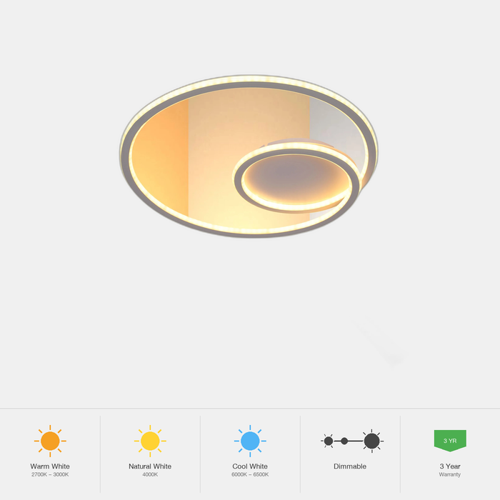 Tekled Modern Spiral LED Ceiling Light CCT Tunable and Dimmabl