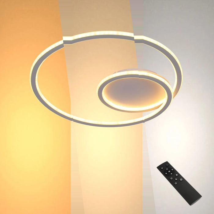 Modern Spiral LED Ceiling Light, 72W, CCT Tunable & Dimmable
