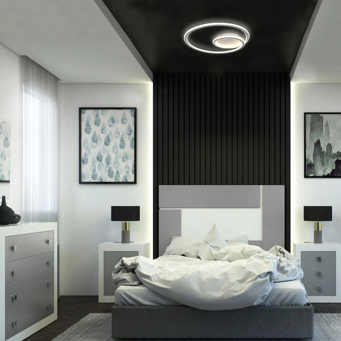 Modern Spiral LED Ceiling Light, 72W, CCT Tunable & Dimmable