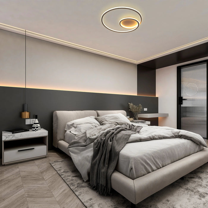 Modern Spiral LED Ceiling Light, 72W, CCT Tunable & Dimmable