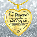 Necklace To my Daughter lovedad Peach Heart Alloy