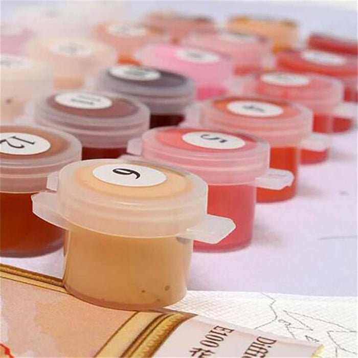Paint By Numbers Diy Craft Kit Swimming Dog Canvas Wall Art