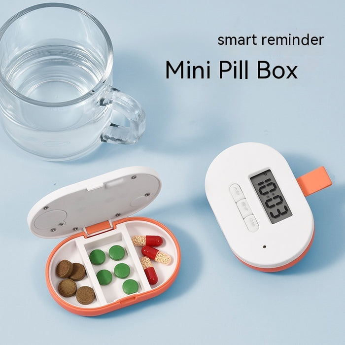 Portable Electronic Pillbox with Intelligent Timing Reminder